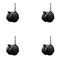 Service Caster 2'' Chair Casters Nylon Twin Wheel with Brakes 5/16'' Grip Neck Stem, 4PK SCC-GN02S50-NYS-B-4 - alternate 1